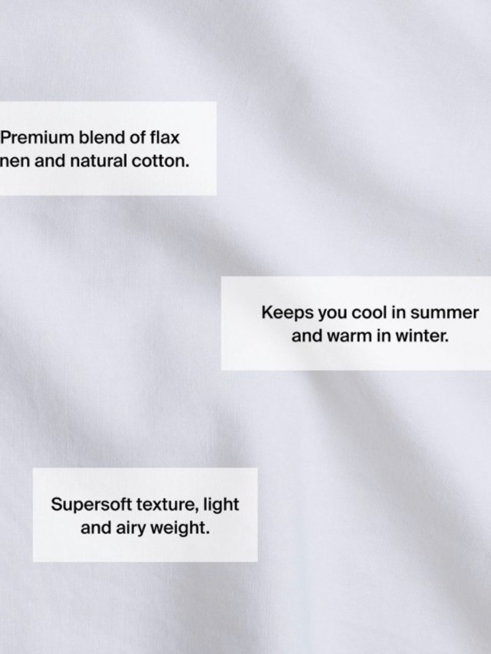Parachute Queen Relaxed Linen Sheet Set in White - Picture 4 of 5